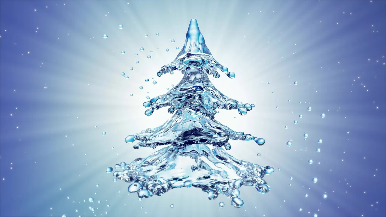 Fiziķu grupa no Nīderlandes ar 3D printeri izdrukāja Ziemassvētku eglīti no ledus daļiņām.