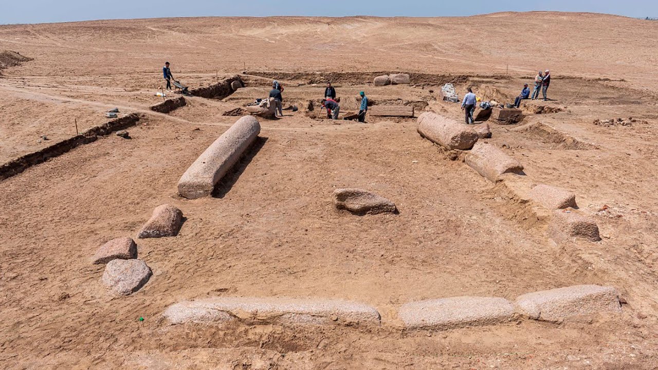 Latvijas arheologi Ēģiptē atklājuši senā Saules tempļa paliekas.