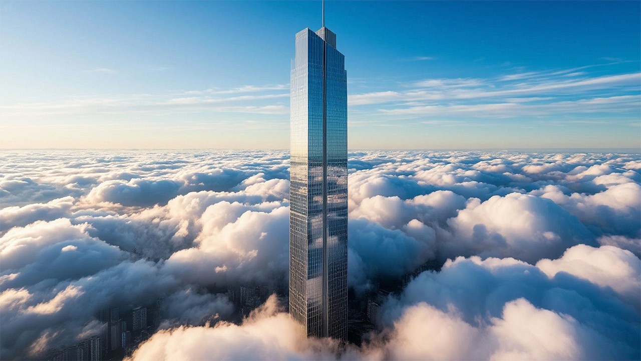 Tā izskatīsies pasaules augstākā ēka: 1000 metru augsta un 160 stāvu augsta, izaicinot gravitāciju.