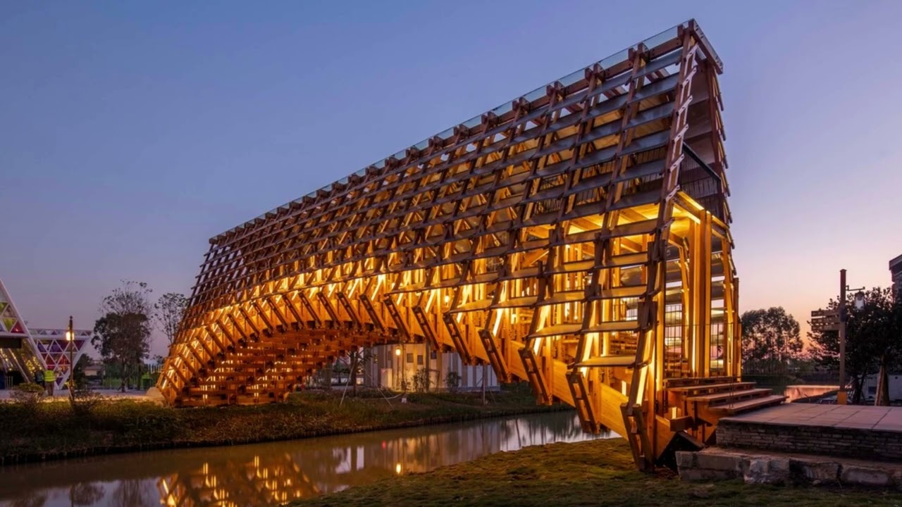 Viņi uzcēla pasaulē lielāko koka konstrukciju: 61 000 m² lielu būvi, kas ir tīras inovācijas iemiesojums.