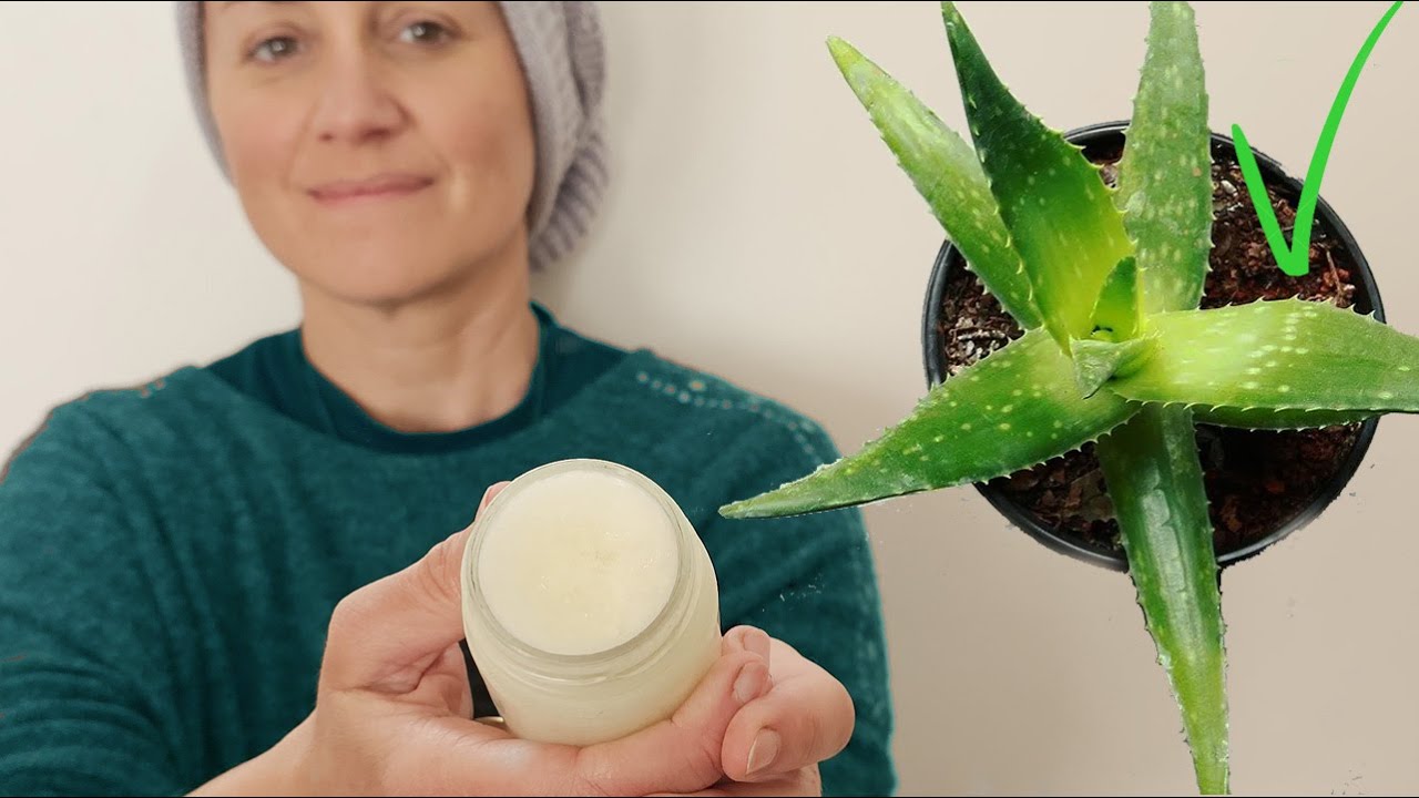 Kā pagatavot sejas krēmu ar alveju, lai stimulētu kolagēna ražošanu un kopšanu.